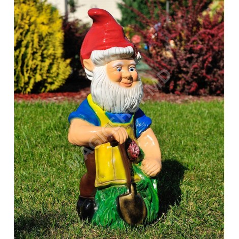 Садово-парковая фигура Cera Гном с розой (большой)